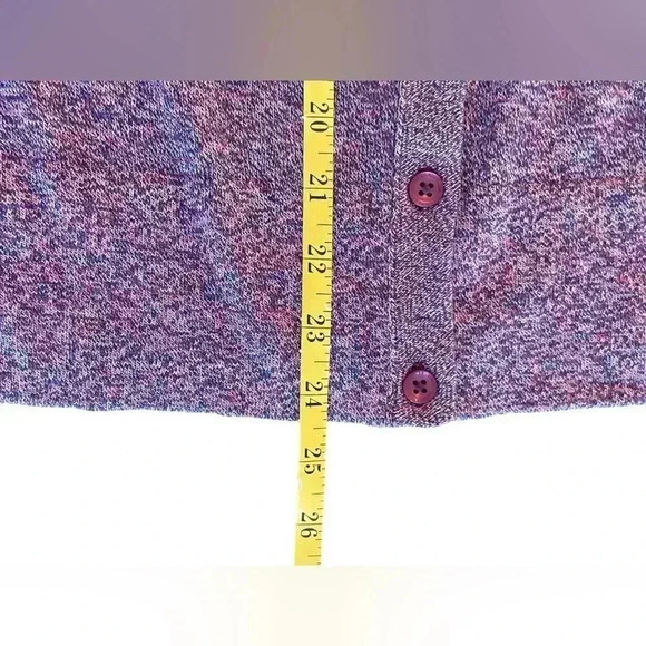Eddie Bauer Purple Pink Marled Women’s Button Up Classic Cardigan Medium Casual - Picture 8 of 8